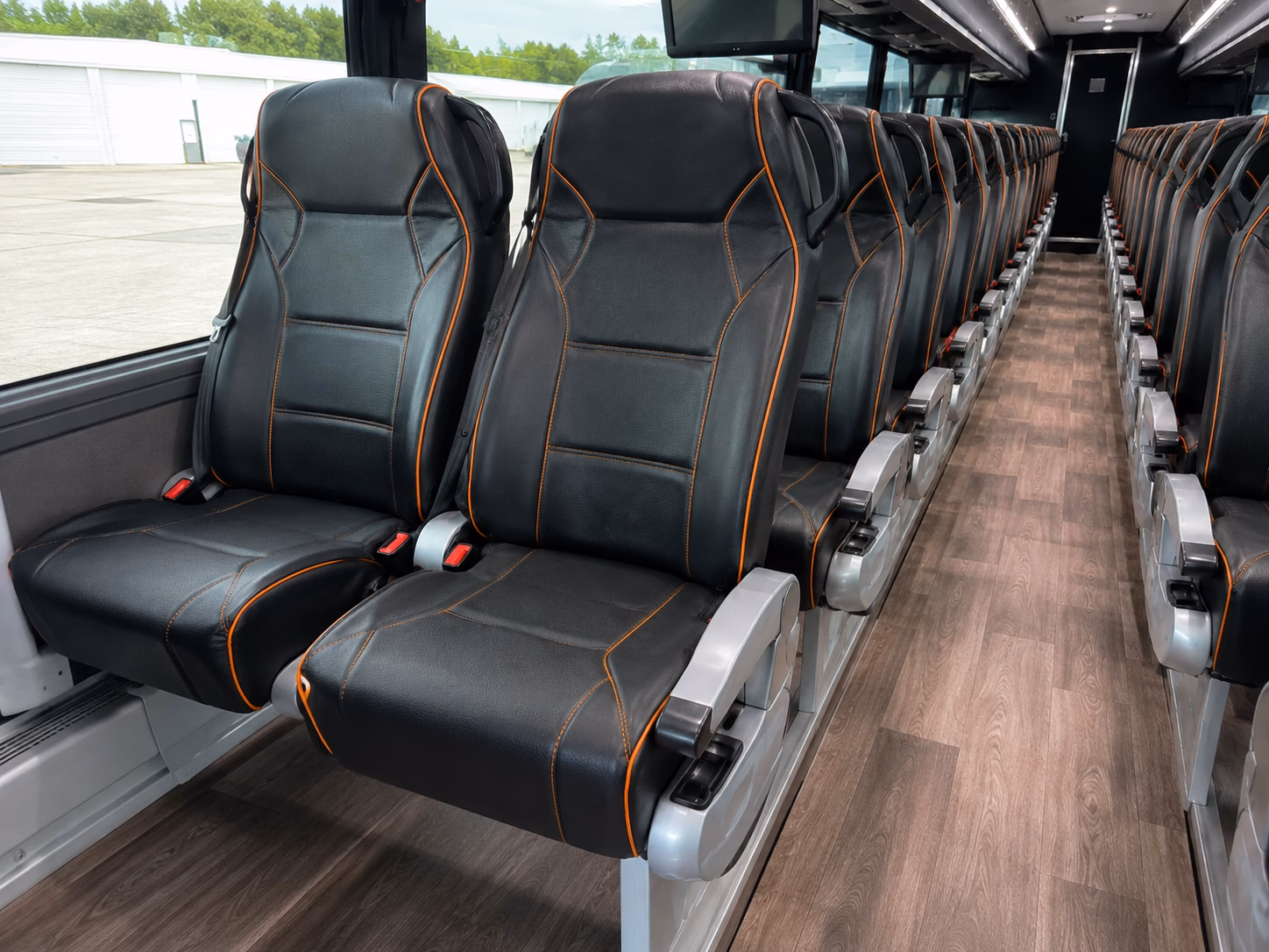 airport shuttle buses for wedding guests flying into avl