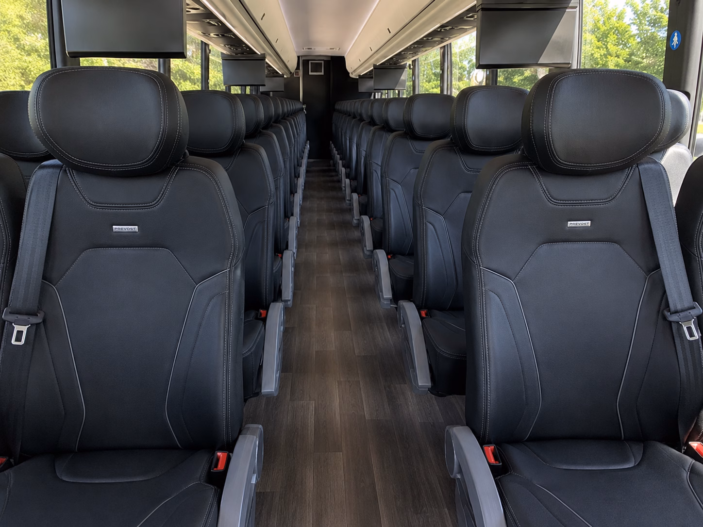 asheville charter bus rental interior