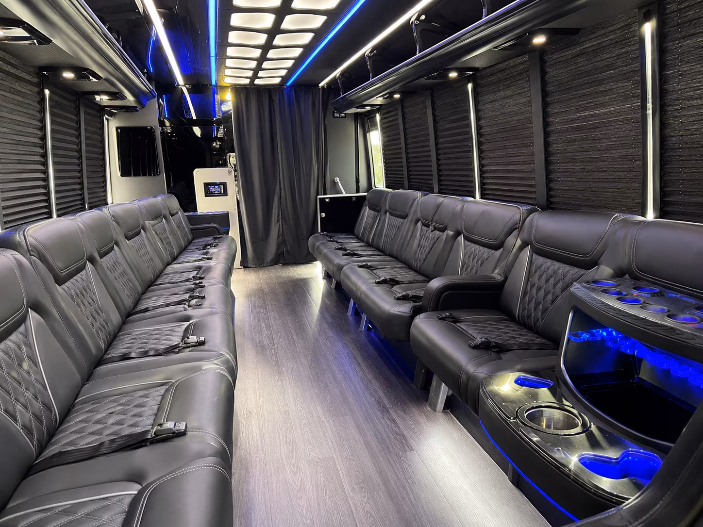 asheville river arts district downtown nightlife party bus rental